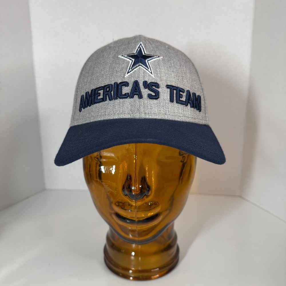 Dallas Cowboys NFL Heather/Navy America's Team New Era 39Fifty Hat Size L/XL